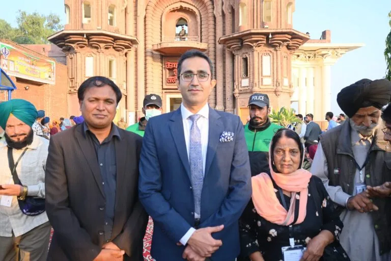 A Picture with Mr. Naveed Ahmad Deputy Commissioner Gujranwala at Gurdwara Rori Sahib Aminabad