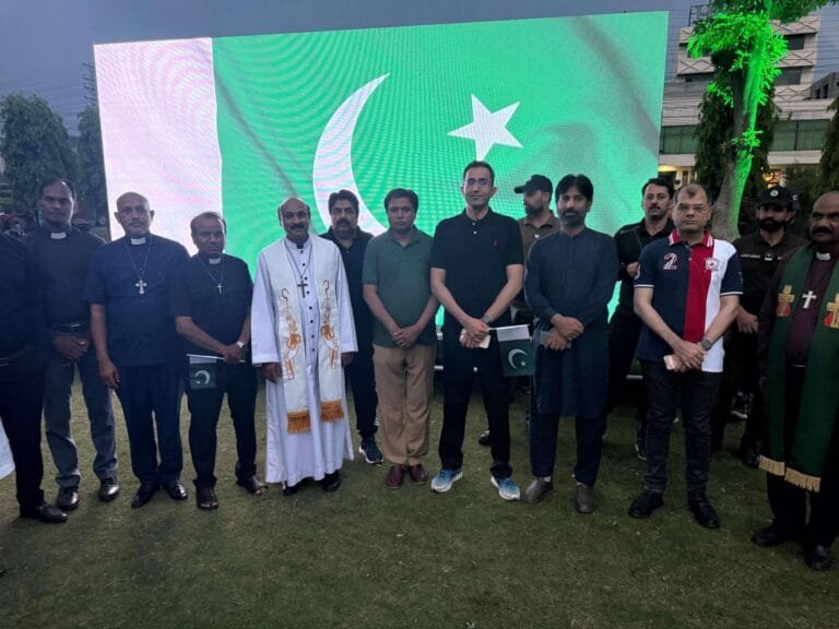 Shahzad Lawrence with Officials and religious leaders